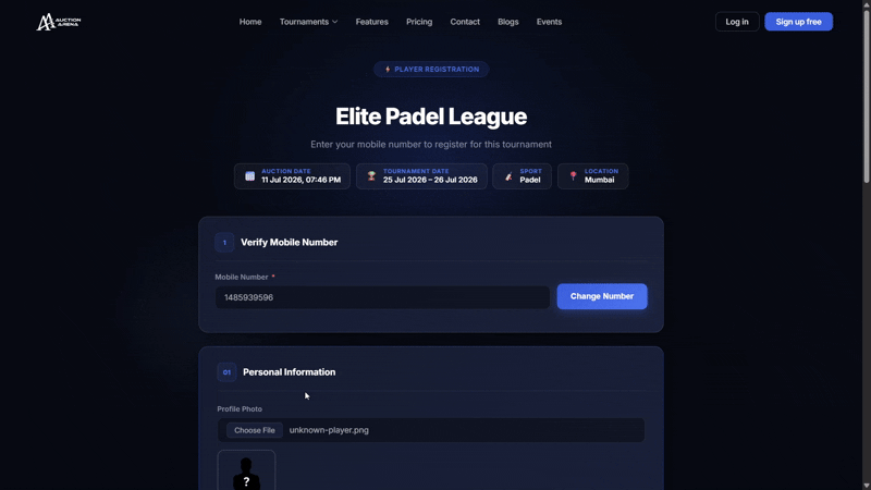 Player Registration